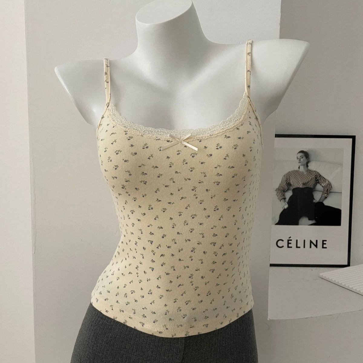 Lace Trim Tank Top