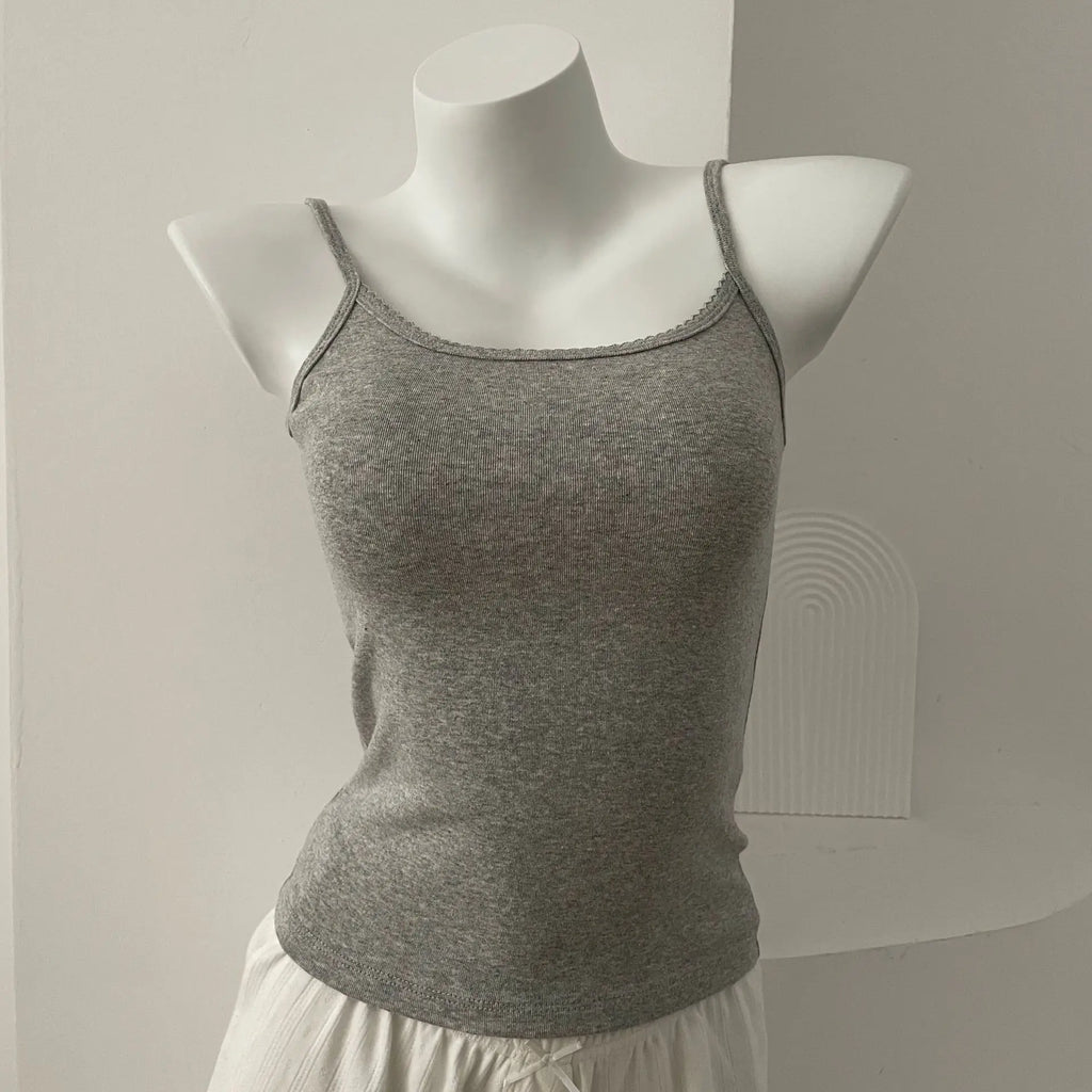 Lace Trim Tank Top