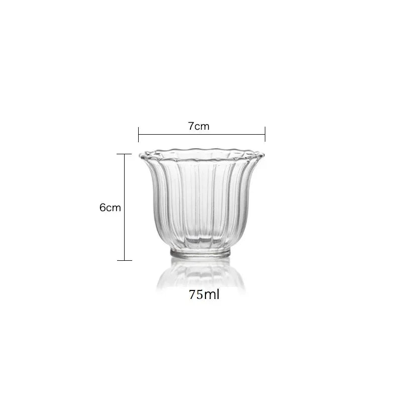 Nordic Clear Ripple Teacups