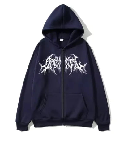 Graphic Zipper Hoodie
