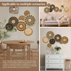 7Pcs Boho Wall Basket Decor