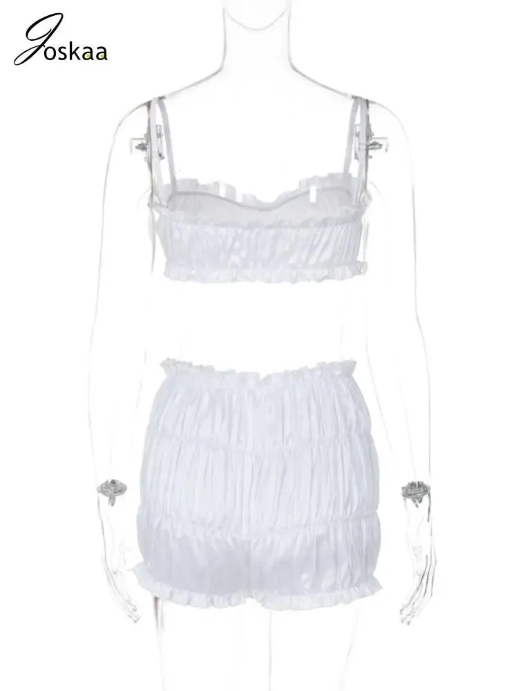 Solid Pleated 2 Piece Set