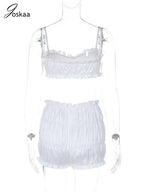 Solid Pleated 2 Piece Set