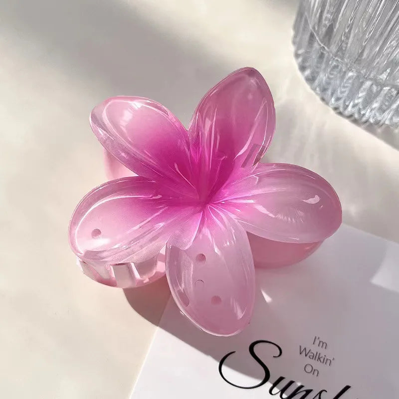 Gradient Flower Acrylic Hair Clip