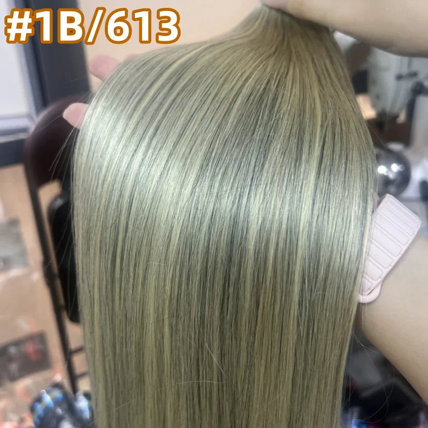 100% Human Hair for Women Straight Keratin Flat Tip Capsule High Quality Flat Tip Hair Extension Human Hair Natural 613# Ombre