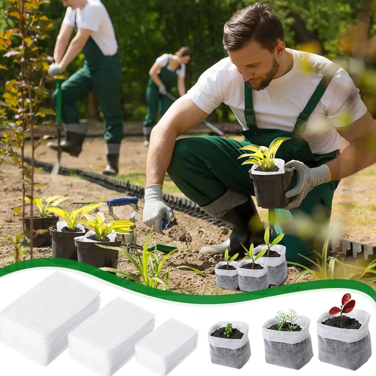 100-1000PCS Biodegradable Seedling Bags