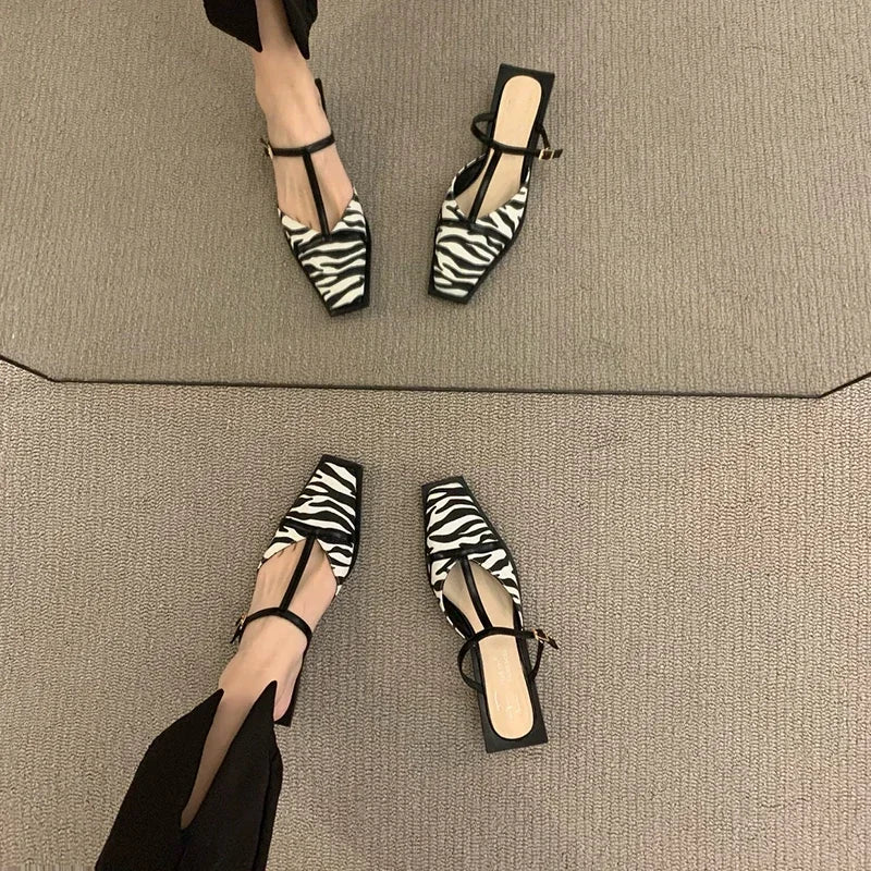 Shallow Square Toe Slides