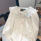 Lace Peter Pan Collar Shirt