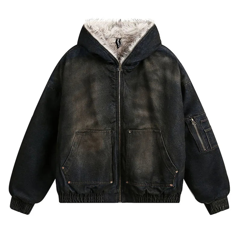 Oversized Denim Parka