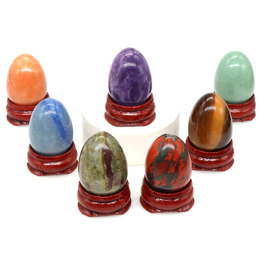 22x30mm Egg Crafts Natural Stone Healing Crystal