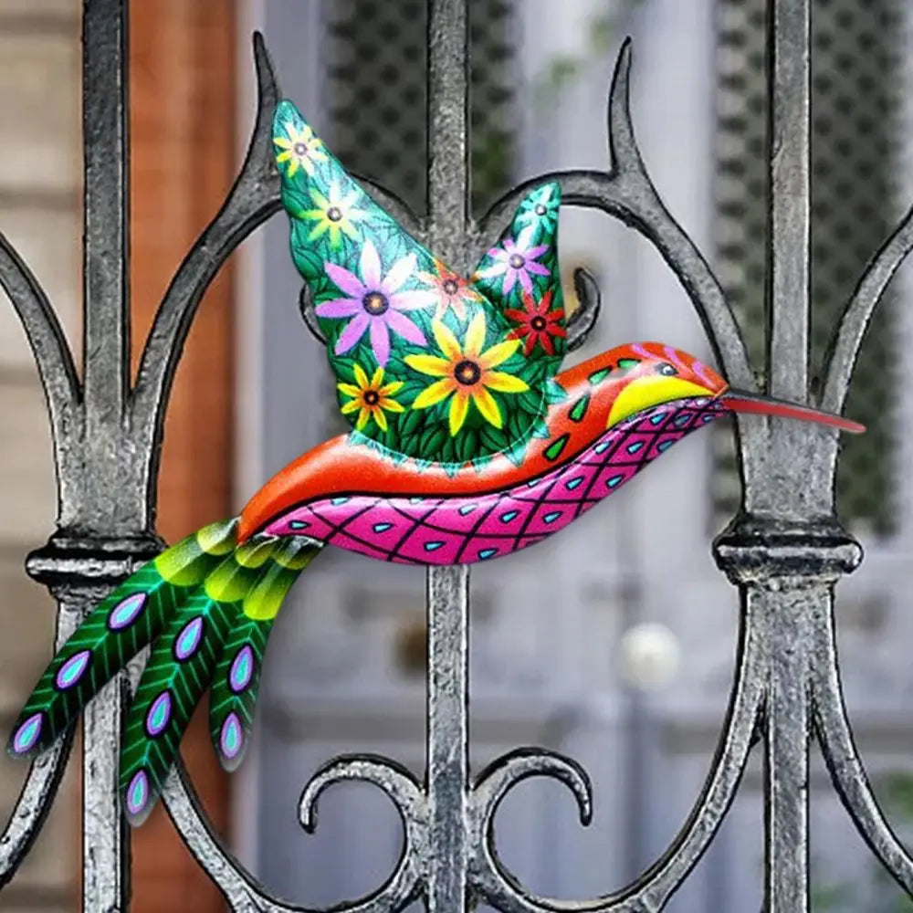 Metal Hummingbird Bird Wall Artwork