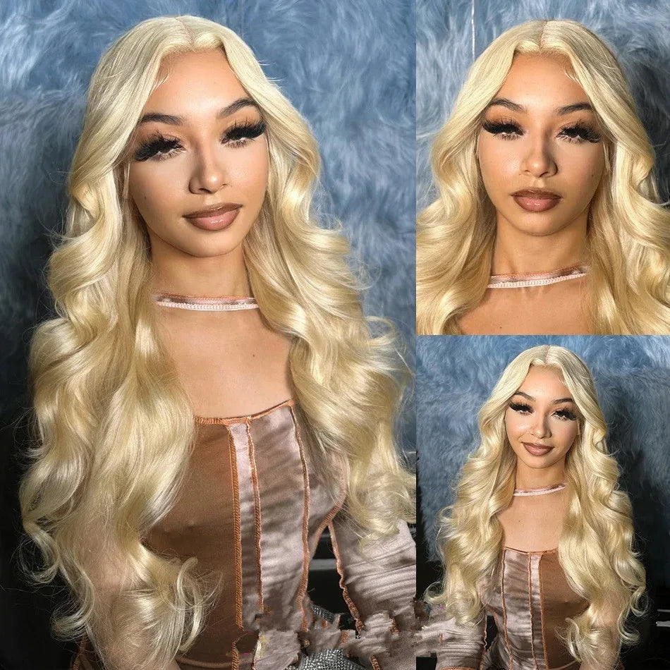 Brown Human Hair Bundles With Closure Colored Brazilian Body Wave 3/4 Bundles With HD Lace Frontal Closure Extensions For Women