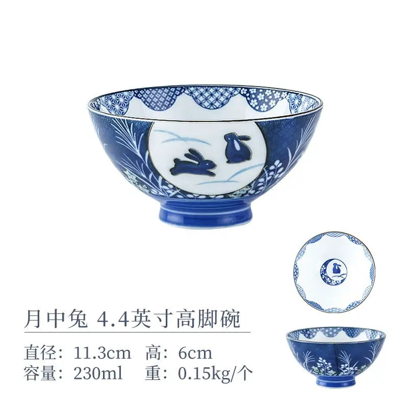 Japanese Cartoon Rabbit Ceramic Bowl
