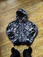 Tendencia de moda urbana Y2K, sudadera con capucha y cremallera con cuello de piel, estilo Harajuku, informal, holgada, gruesa, unisex, cálida.