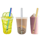 2/3/6pcs Pearl Milk Tea Drinking Straw Set