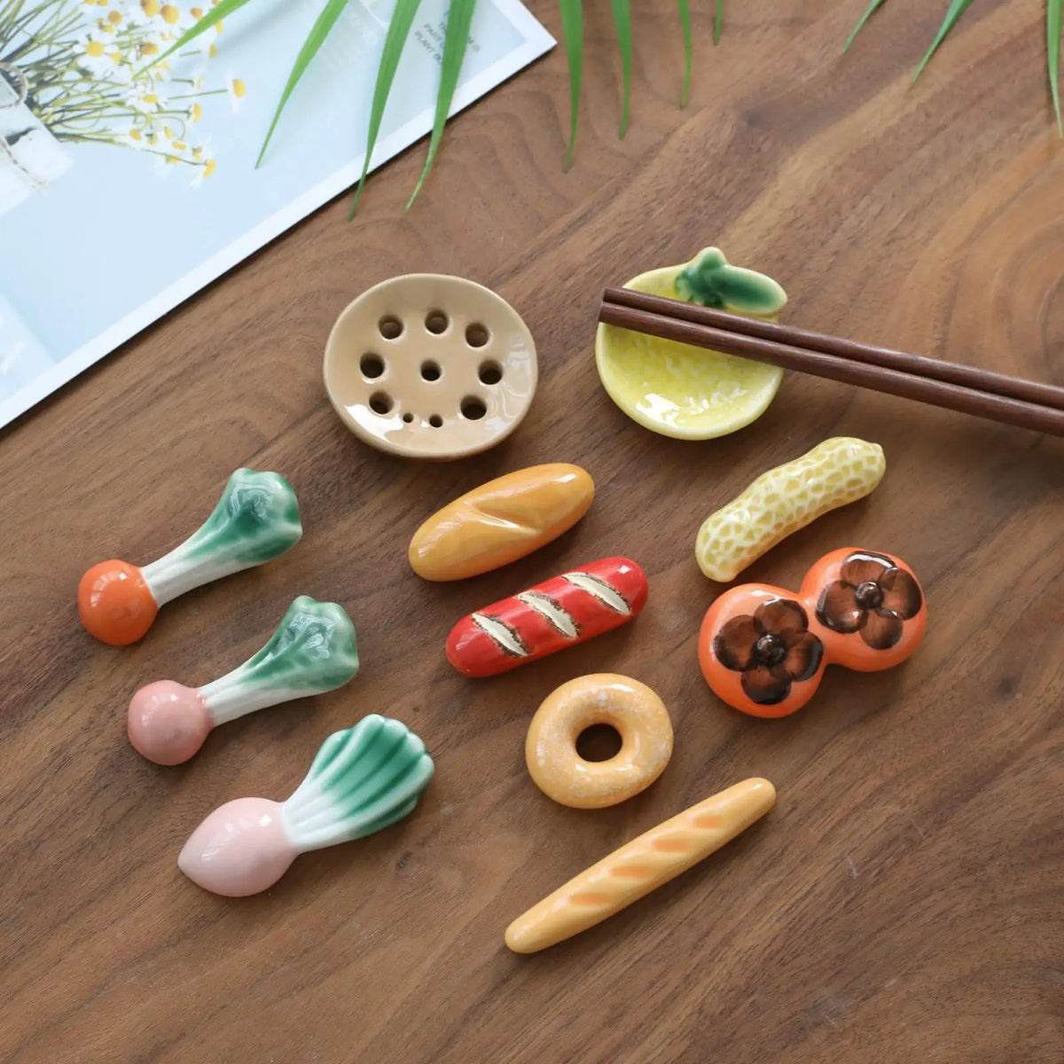 Ceramic Cat Chopstick Holder