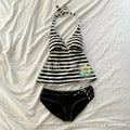 Nuevo top lencero sexy con estampado de rayas para mujer, de corte ajustado y sin espalda, estilo Y2K, lanzado en el verano de