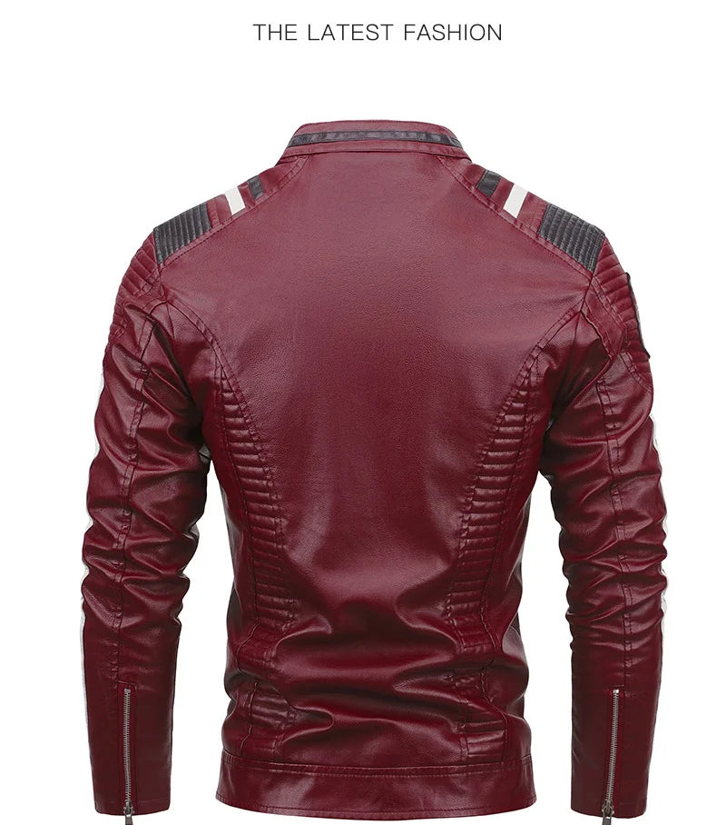 PU Leather Label Color Jacket