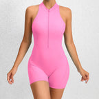 V Back Scrunch One-Piece Romper