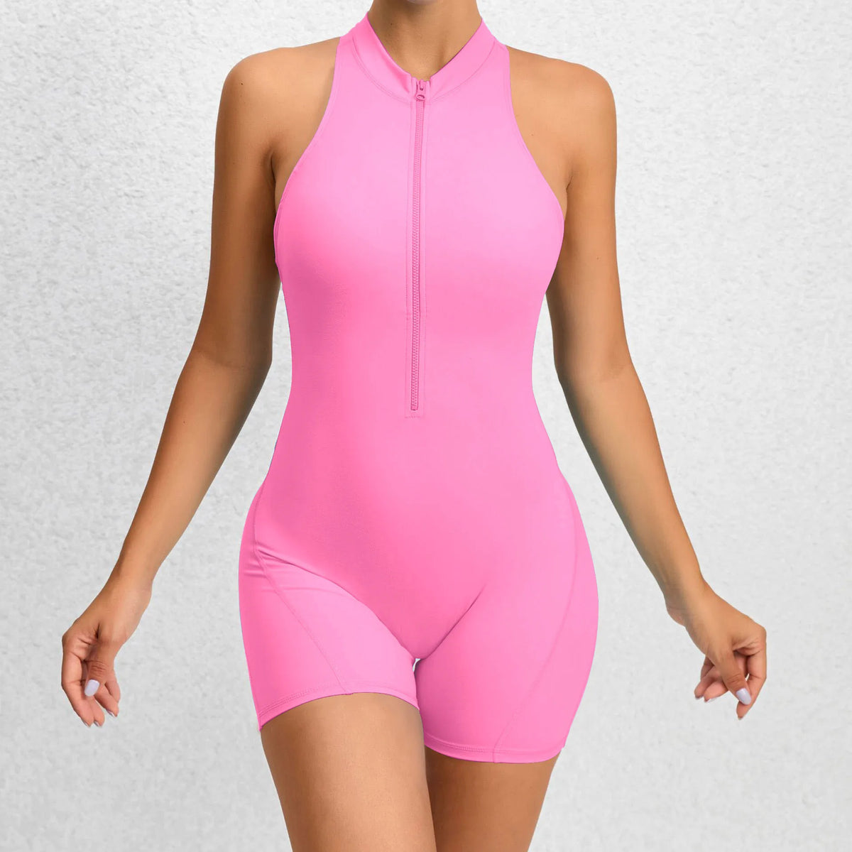 V Back Scrunch One-Piece Romper