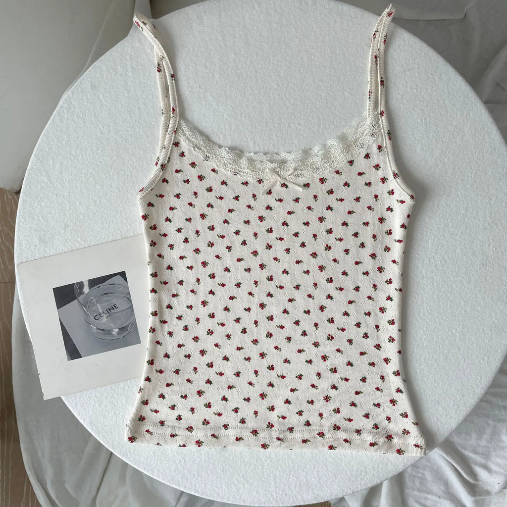 Lace Trim Tank Top