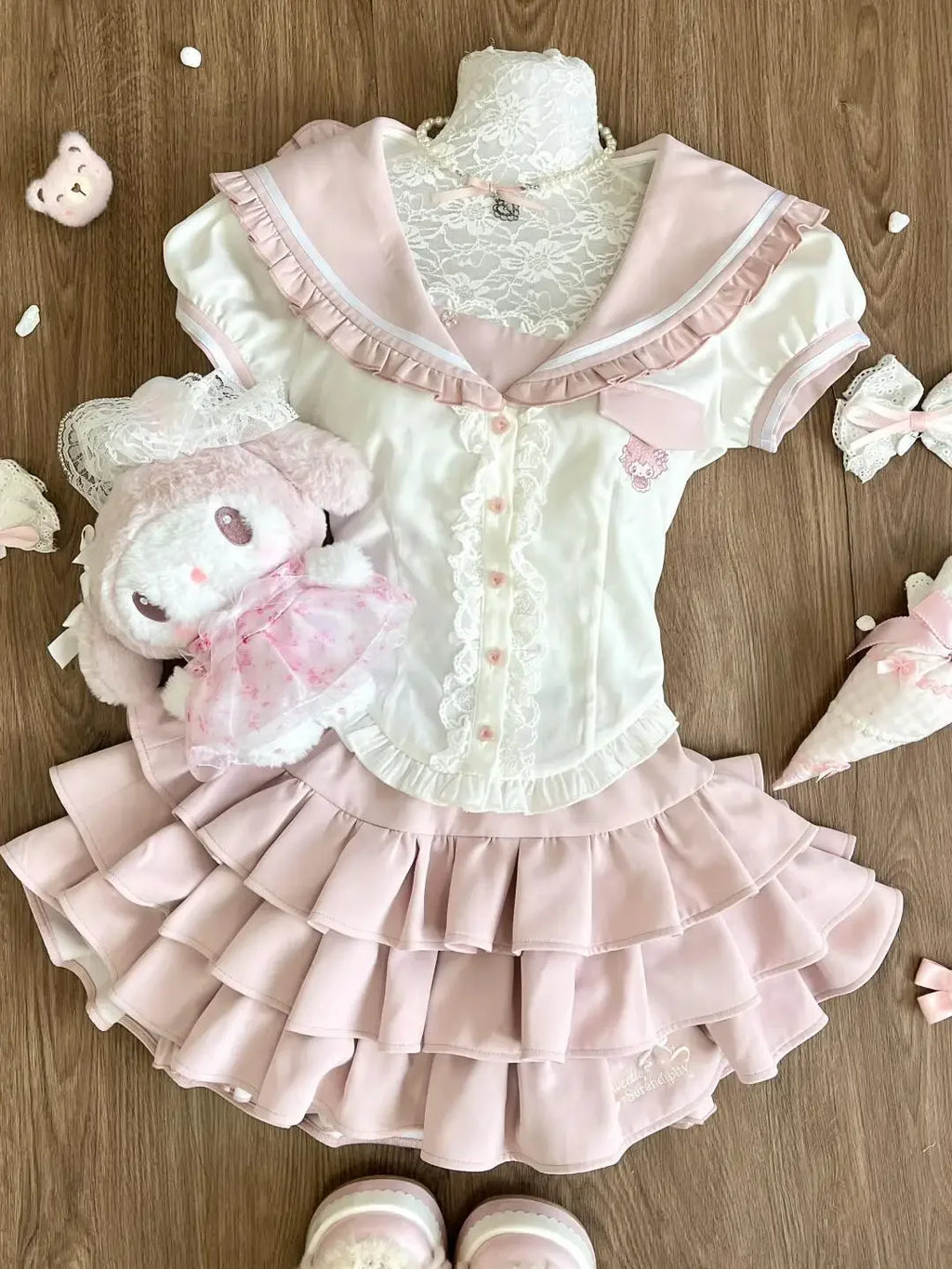 Design Top + High Waist Skirt Set