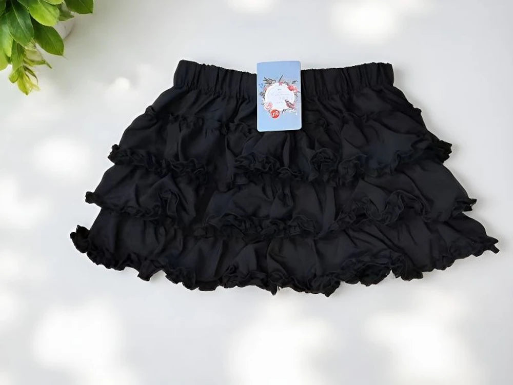 Tiered Ruffles Mini Skirt