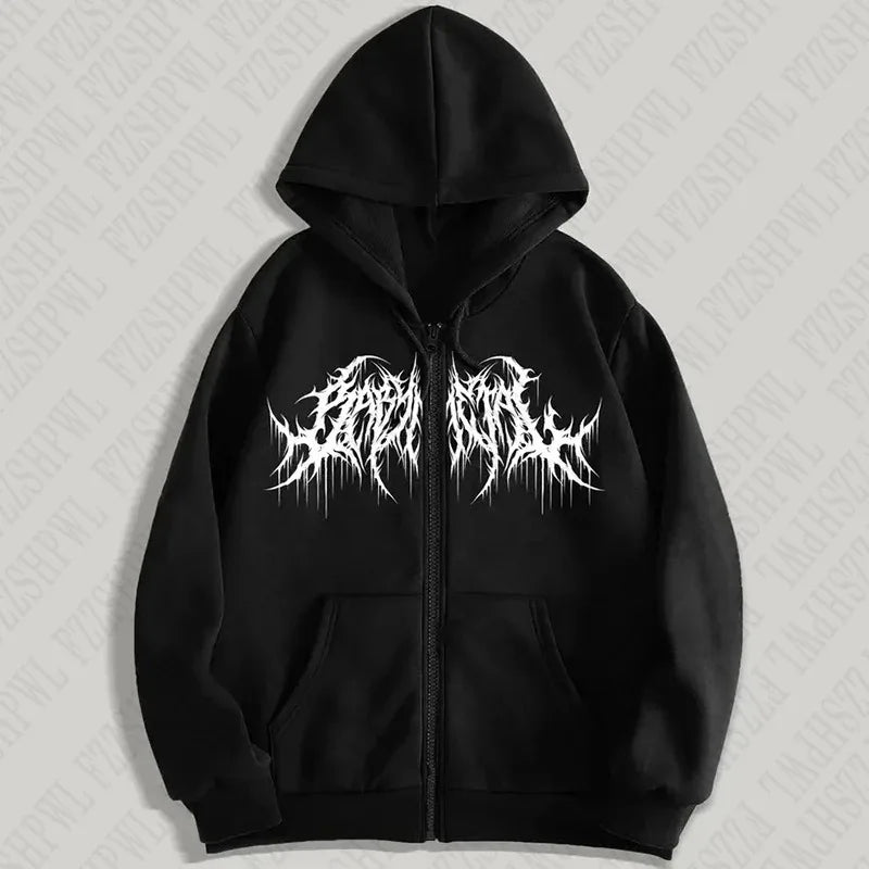 Graphic Zipper Hoodie