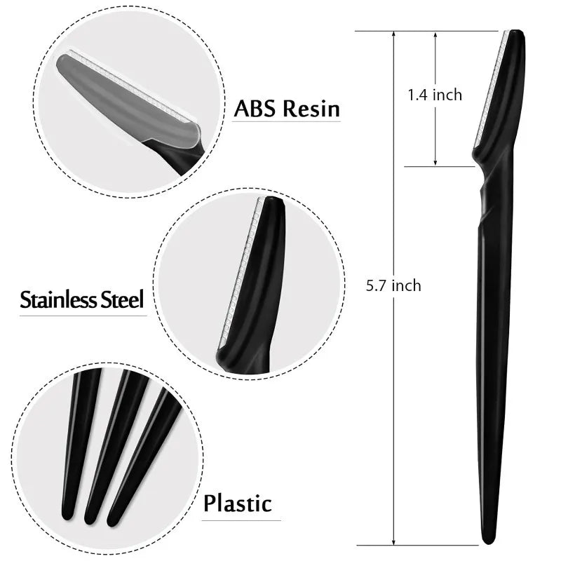 12/30/40/66PCS Brown Eyebrow Razor