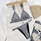 Traje de baño de lentejuelas para mujer 2026 de verano, sexy, sin espalda, push up, tanga, micro bikini de cintura baja, trajes de baño de playa.