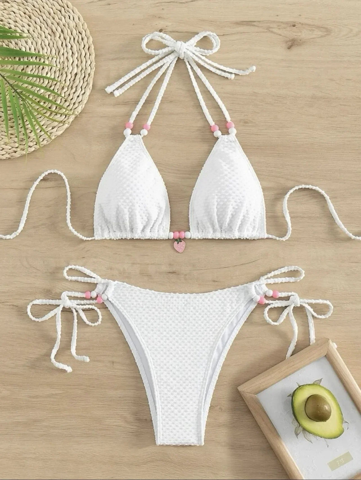 Pearl Strap Push Up Micro Bikini