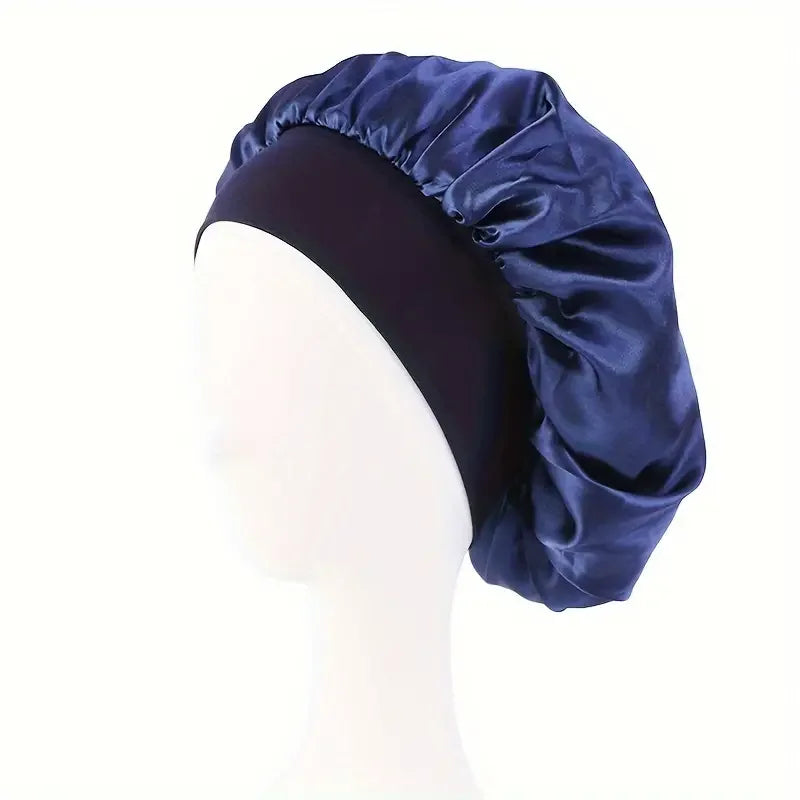 Extra Wide Soft Band Satin Sleep Cap
