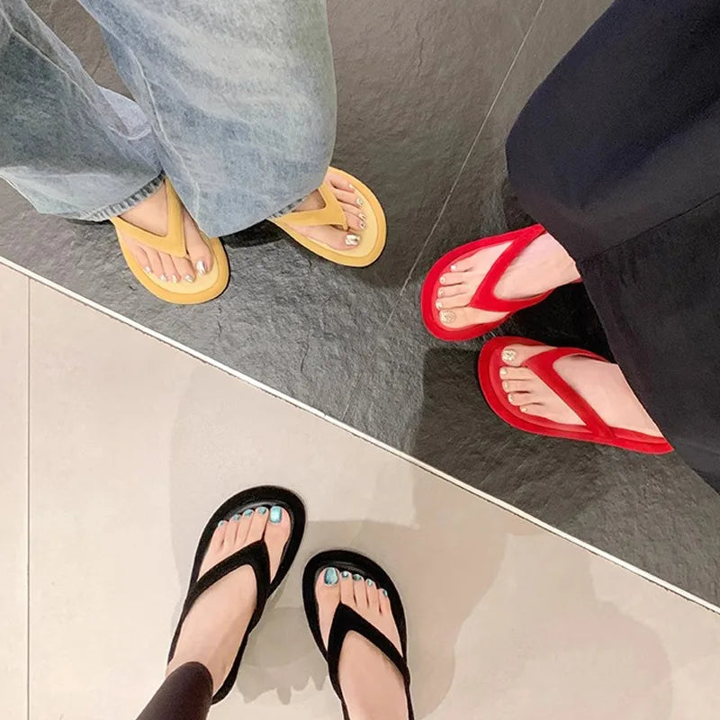 candy color flip flops