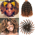 Ombre Jamaican Bounce Wand Curl Crochet Hair 8 inch Short Synthetic Wand Curly Crochet Braids Hair