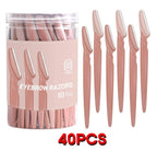 12/30/40/66PCS Brown Eyebrow Razor