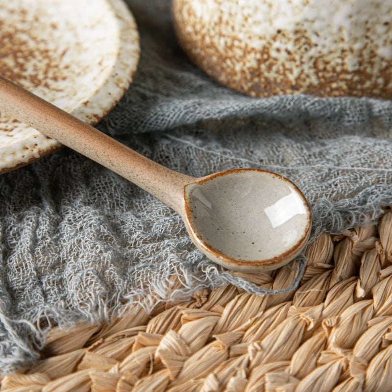 Vintage Japanese Ceramic Small Spoon