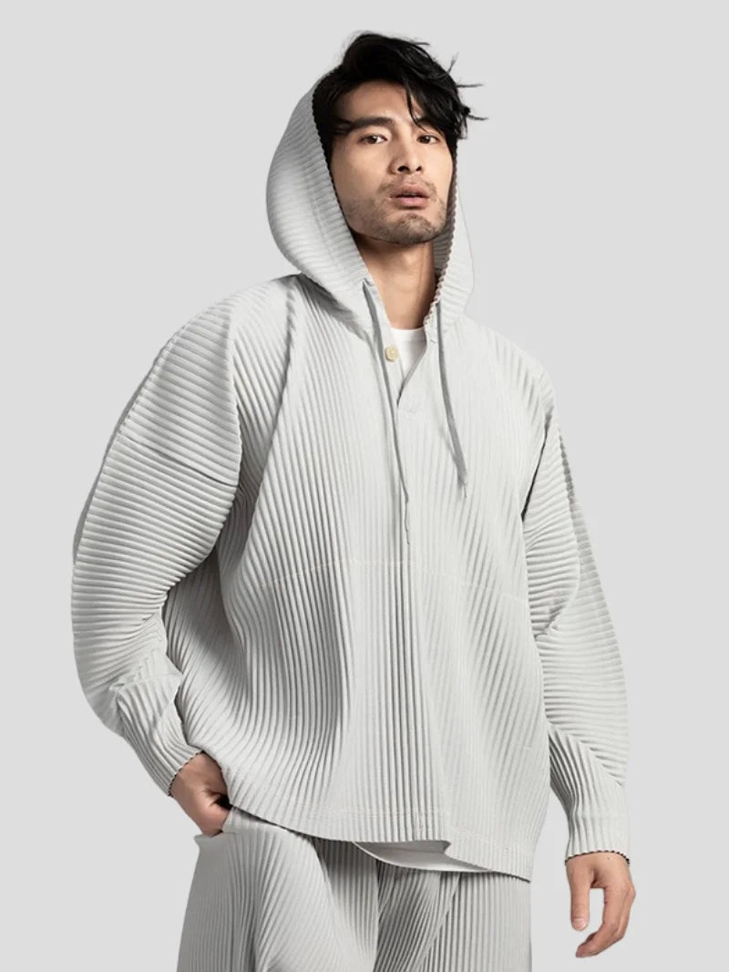Miyake Pleated Hoodie