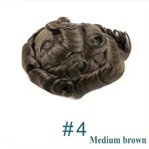 Q6 Swiss Lace With PU Men Toupee #1#1b Black Europe Human Hair Male Wig Men Hair 1B40 Replacement System Unit Natural Hairline
