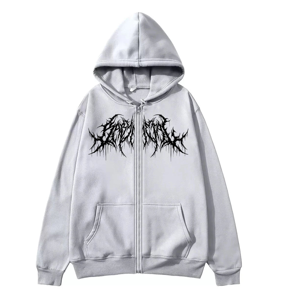 Graphic Zipper Hoodie