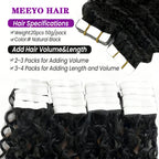 Deep Wave Tape In Hair Extensions Human Hair Brazilian Adhesive Invisible Curly Tape In Extensions Human Hair Natural Black #1B