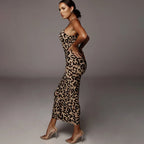 V-Neck Backless Strapless Dress