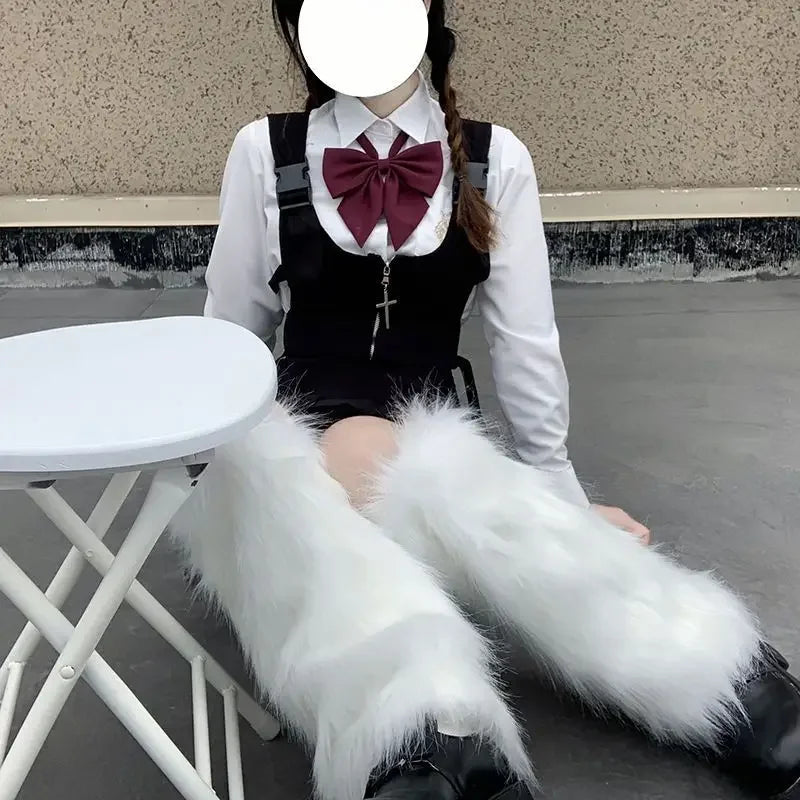 Artificial Fur Leg Warmers