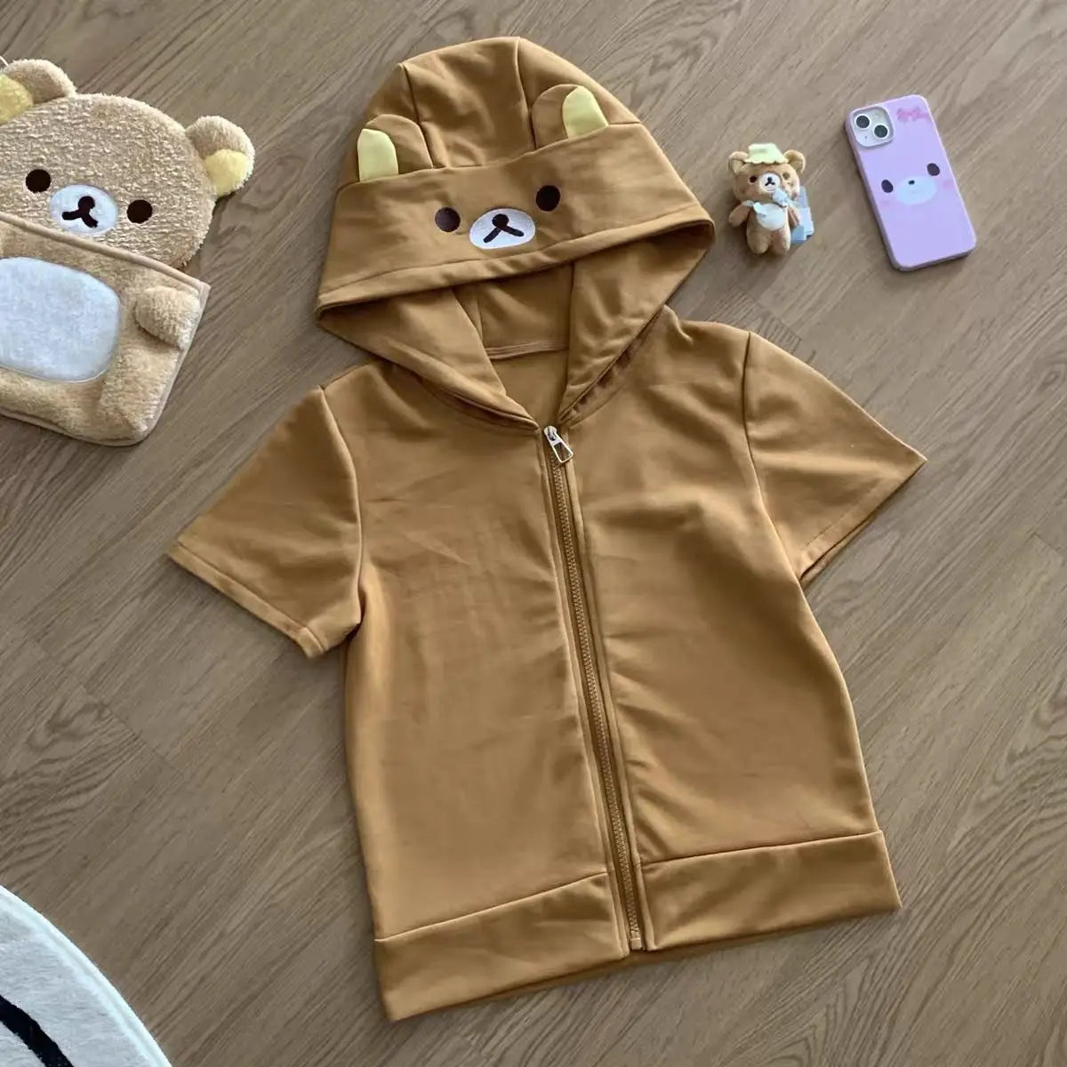 Kawaii Bear Ear Zip Up Hoodie