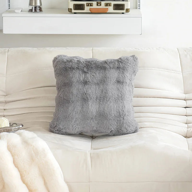 Imitation Rabbit Fur Bubble Velvet Pillow