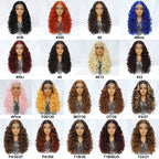 Lace Frontal Wigs 13X6 Synthetic Curly Lace Frontal Wigs With Bangs For Afro Women Pink Blonde Women Wigs With Baby Hair Latisha