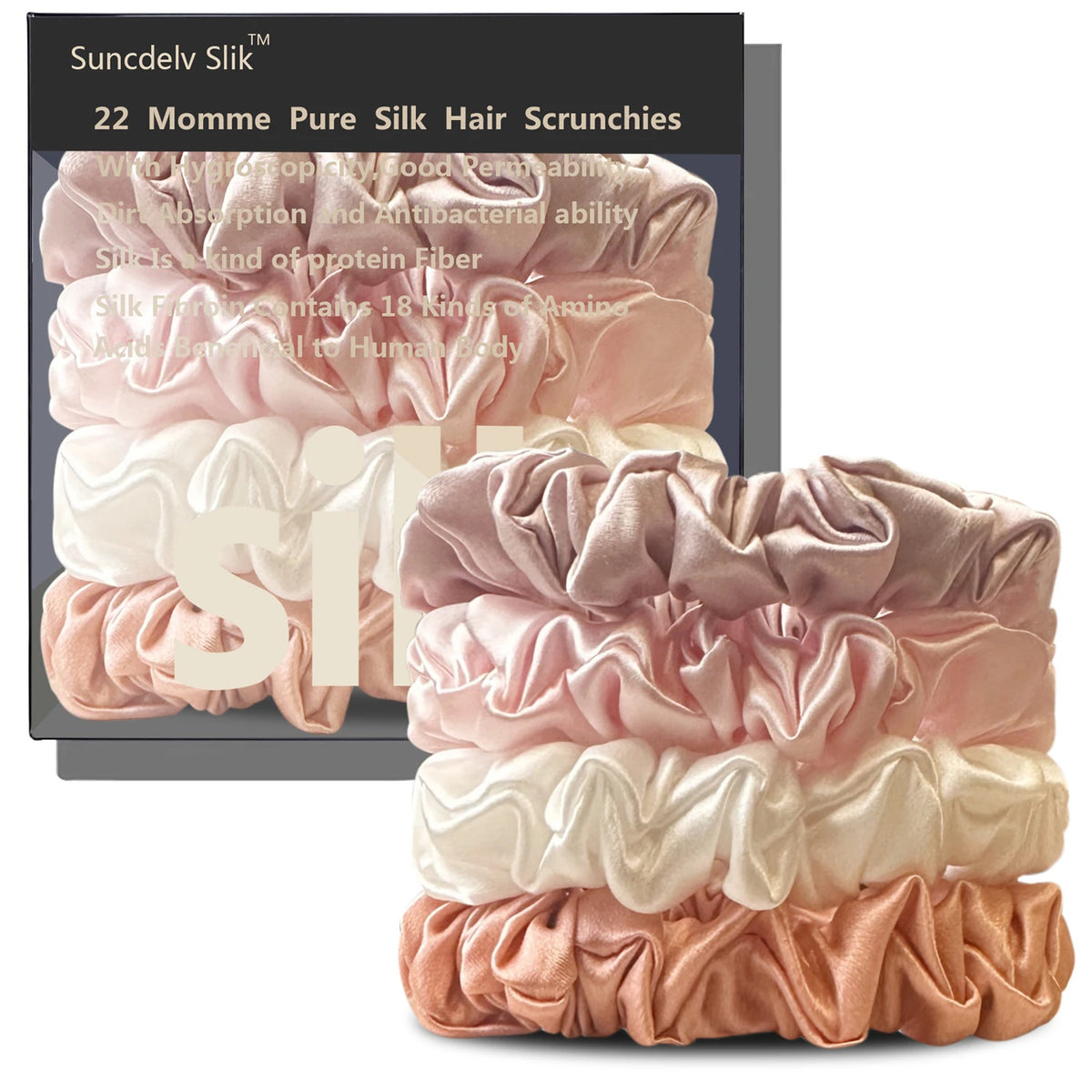 Silk Hair Scrunchie Handmade 100% Pure Mulberry Sillk Hairbands