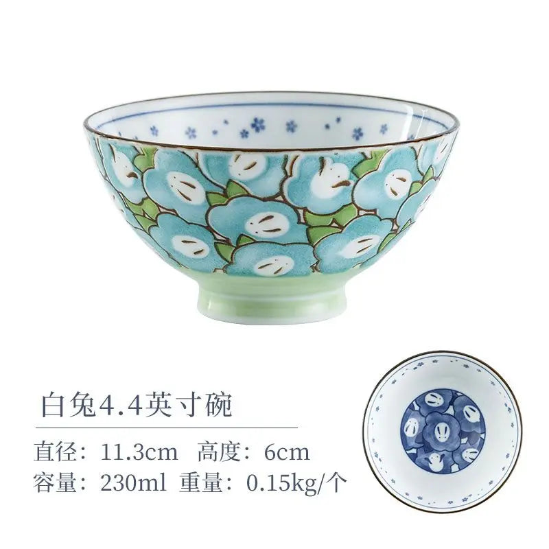Japanese Cartoon Rabbit Ceramic Bowl