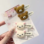 Cute Bear Hairpins Set
