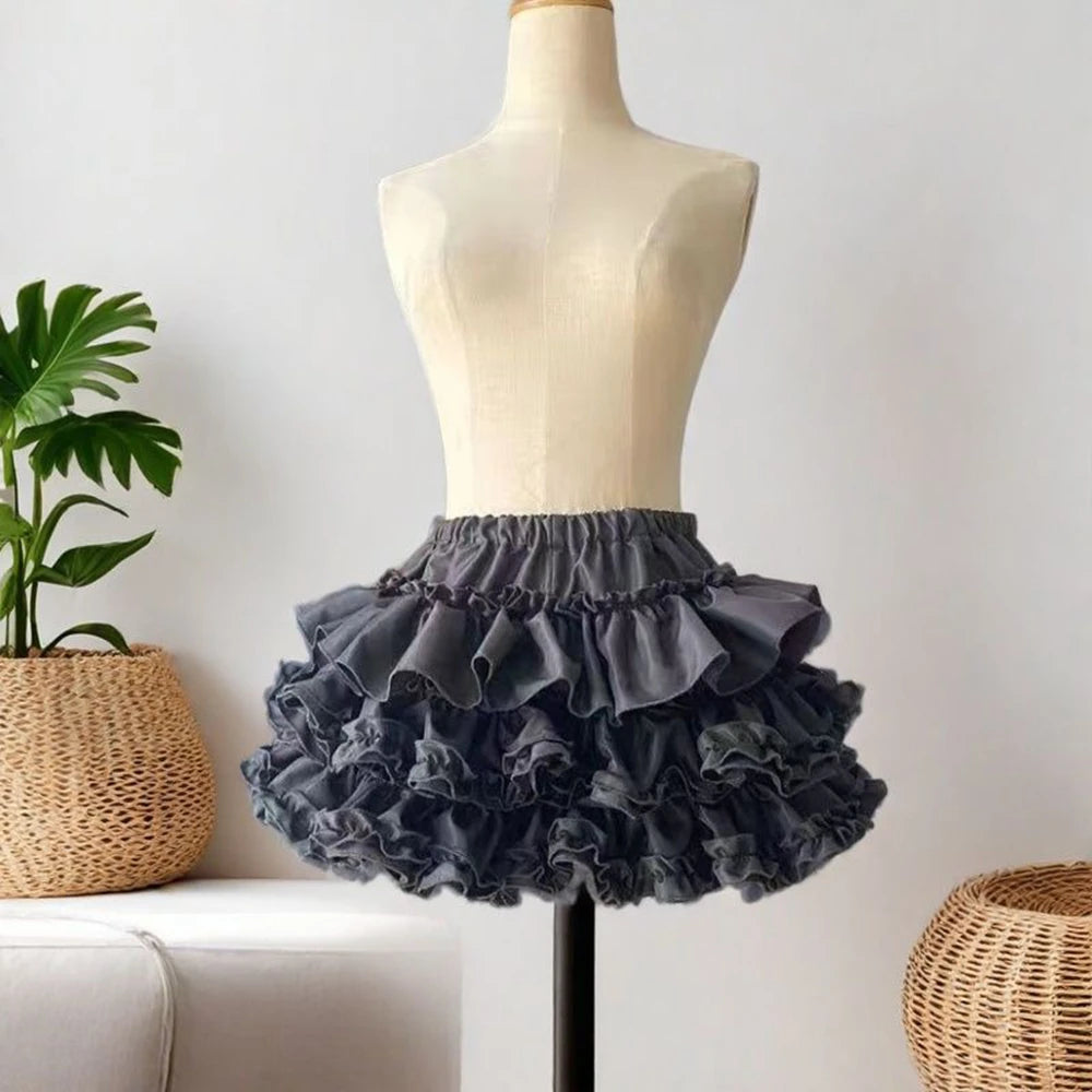 Tiered Ruffles Mini Skirt