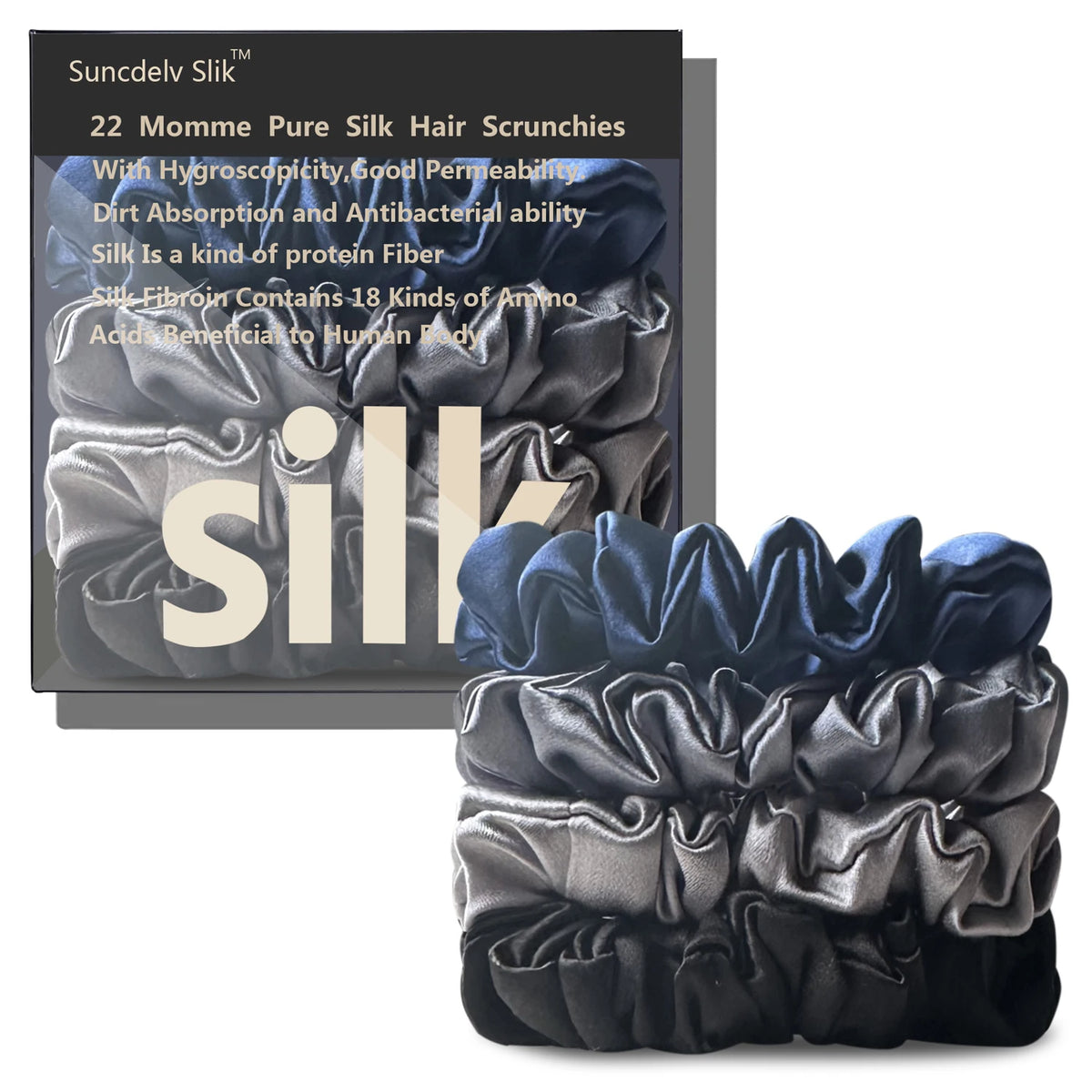 Silk Hair Scrunchie Handmade 100% Pure Mulberry Sillk Hairbands